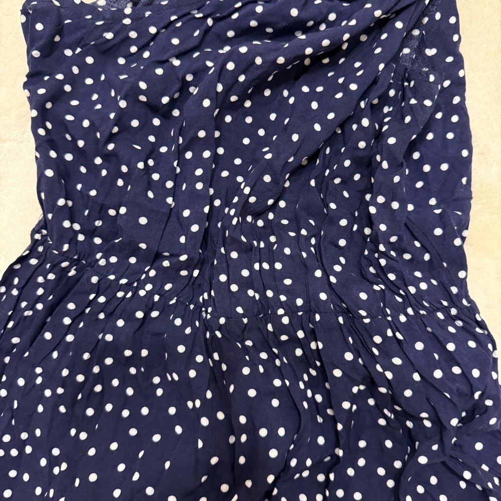 Dark Blue Polka Dots Dress - Picture 4 of 4